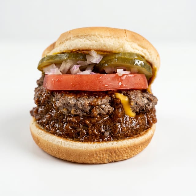 Chili Angus Beef Cheeseburger.