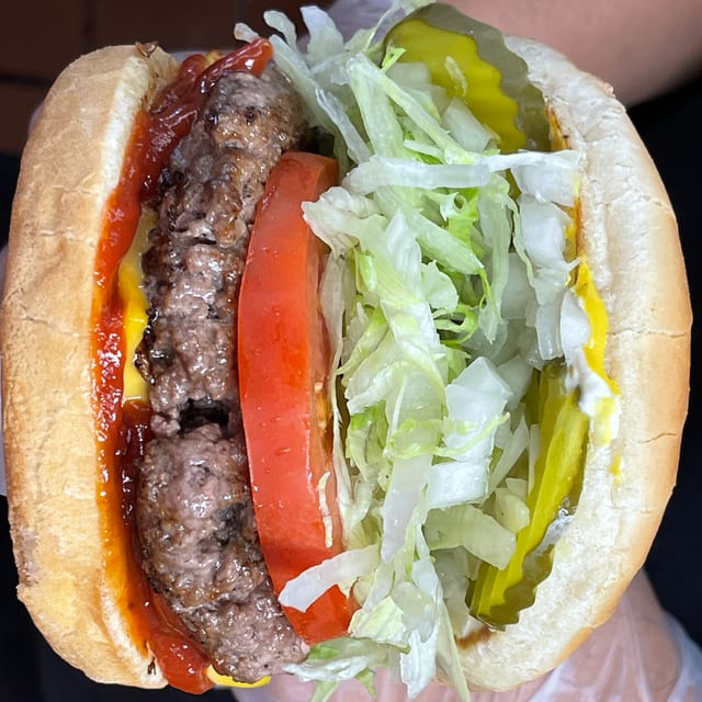 Angus Beef Cheeseburger.